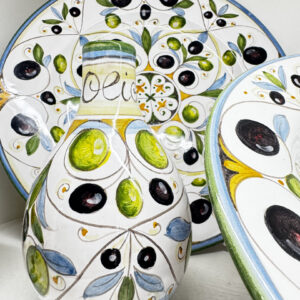Set “Olive Toscane” – Oliera e Piatto Decorativo